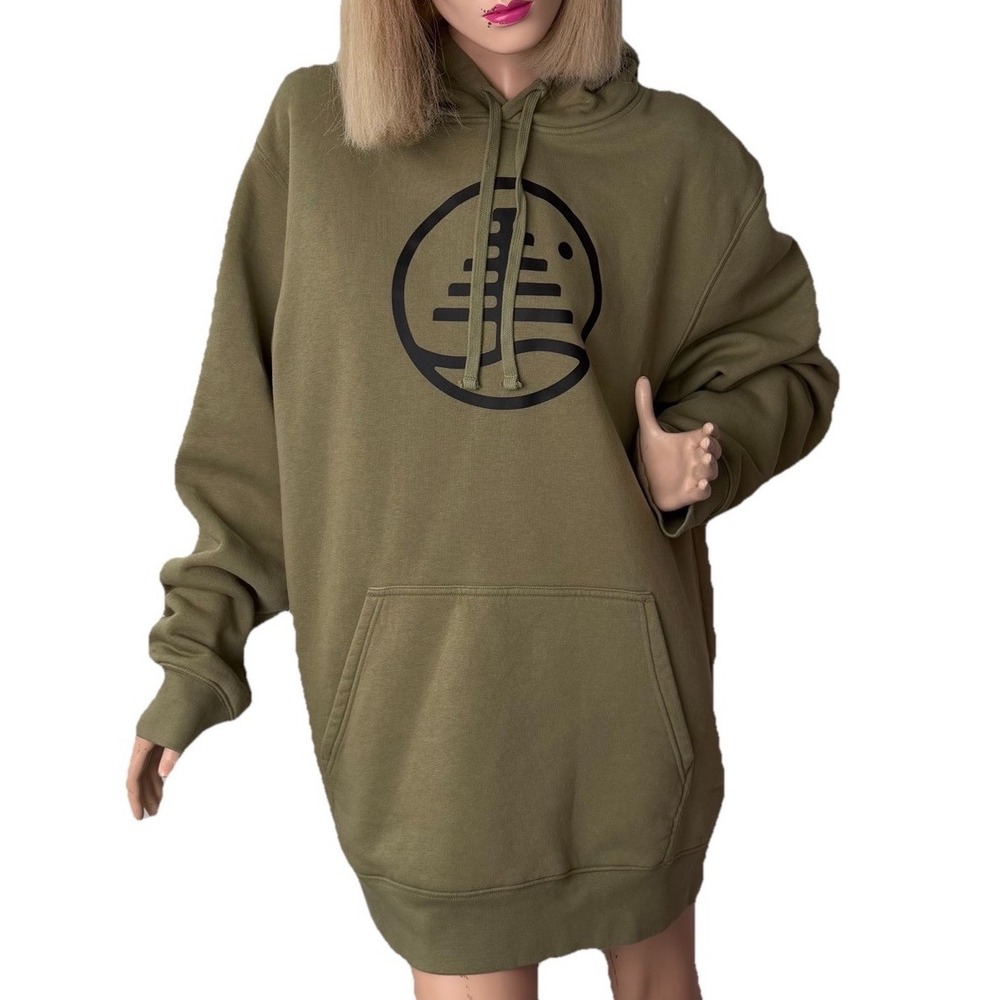 Burton‎ Green Logo Hoodie XL Men's Heavyweight Fleece Kangaroo Pocket Streetwear